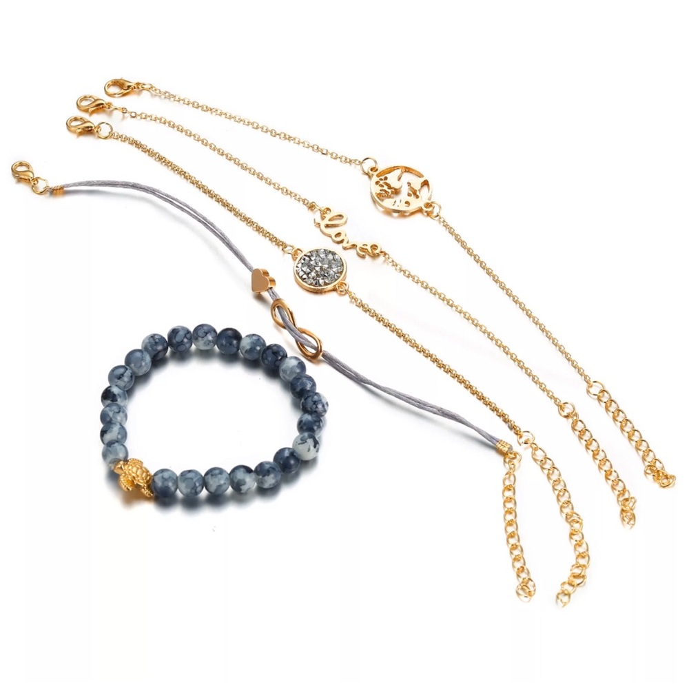 ✨NEW✨ 5pc travel love turtle natural bead bracelet - Picture 6 of 6